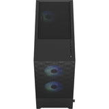 Fractal design pop air rgb midi tower behuizing (zwart | 2x usb-a | rgb | tempered glass)