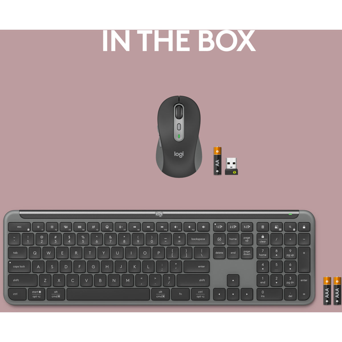 Toetsenbord en muis logitech slim zwart 134,8 mm x 433,8 mm x 23,1 mm