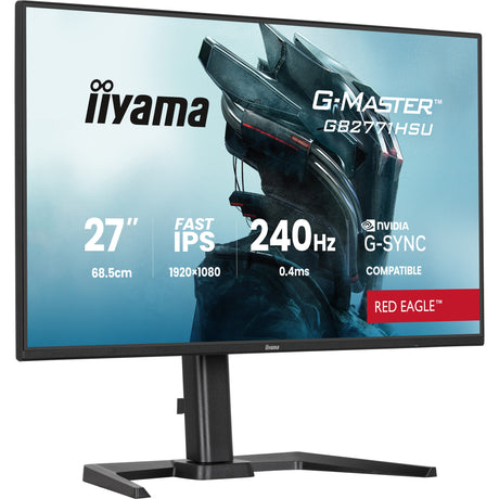 Iiyama g-master red eagle gb2771hsu-b1 27 gaming monitor (zwart, 1x displayport, 2x hdmi, 1x usb-c, 1x usb-a, 240 hz)