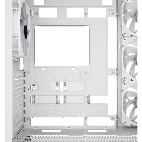 Sharkoon ak7 argb midi tower behuizing (wit | 2x usb-a | 1x usb-c | rgb | tempered glass)