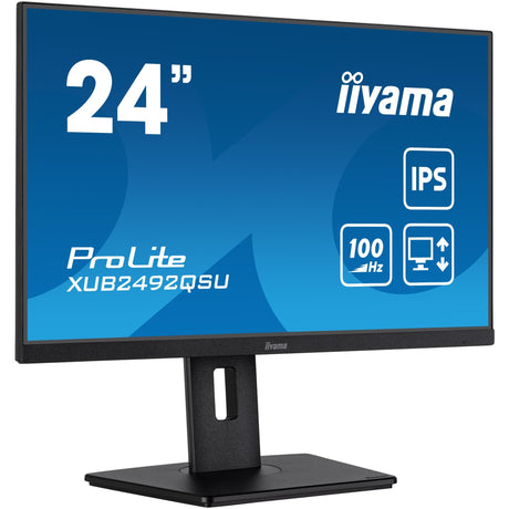 Iiyama prolite xub2492qsu-b1 23.8 monitor (zwart (mat), hdmi, displayport, 3x usb-a, usb-c)