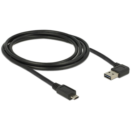 Delock easy-usb-a 2.0 male > easy-usb micro-usb-b 2.0 male kabel (zwart, 2 meter)