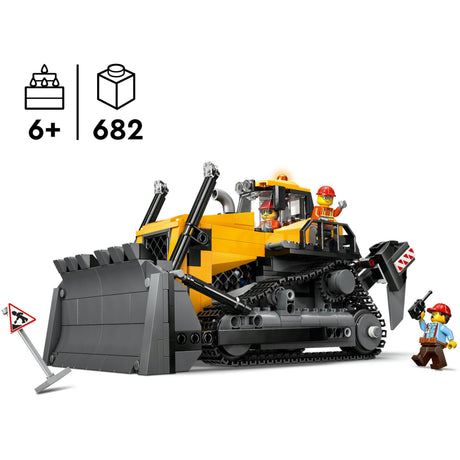 Lego ® city gele bulldozer, bouwplaatsvoertuig - 60466