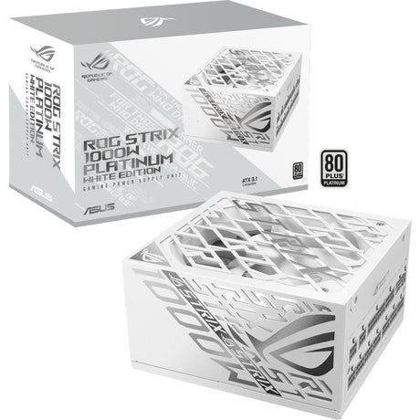 Asus rog strix platinum white edition modulaire 1000 watt voeding (wit, 1x 12v-2x6, 4x pcie)
