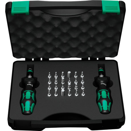 Wera 7440 41 kraftform momentschroevendraaier-set 0,3-3,0 nm (zwart groen, 26‑delig)