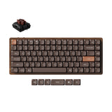 Keychron k3 max-h3w all-wood special edition rgb mechanisch toetsenbord (houtkleur, us lay-out (qwerty), milk pom brown, 75%, rgb leds, double-shot pbt, hot swap, 2.4ghz | bluetooth 5.1 | usb-c)