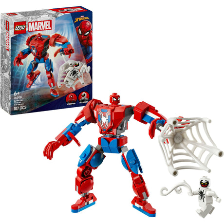 Lego marvel super heroes - spider-man mecha vs. anti-venom constructiespeelgoed (76308)