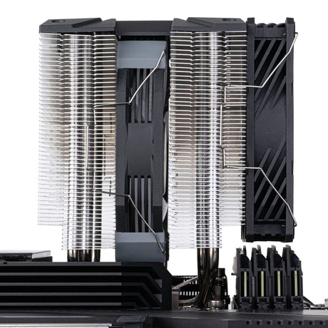 Silverstone sst-hyd140-argb cpu-koeler (4-pins pwm fan-connector, 4-1 pin argb (5v led))