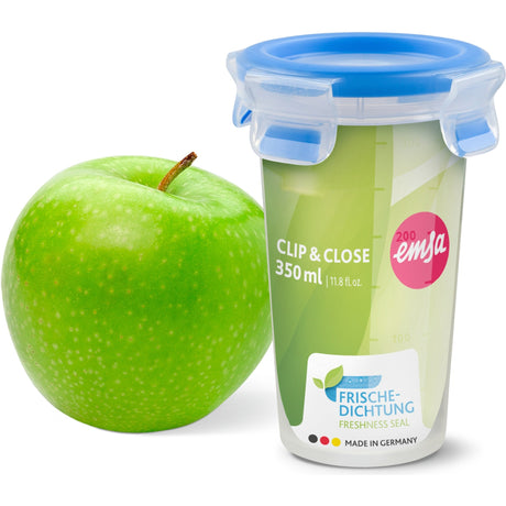 Emsa clip close vershoudbakje 0,35 l doos (transparant blauw, rond, ø 9,2cm)