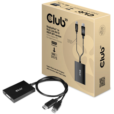 Club 3d actieve displayport naar dual-link dvi-d-adapter (zwart)