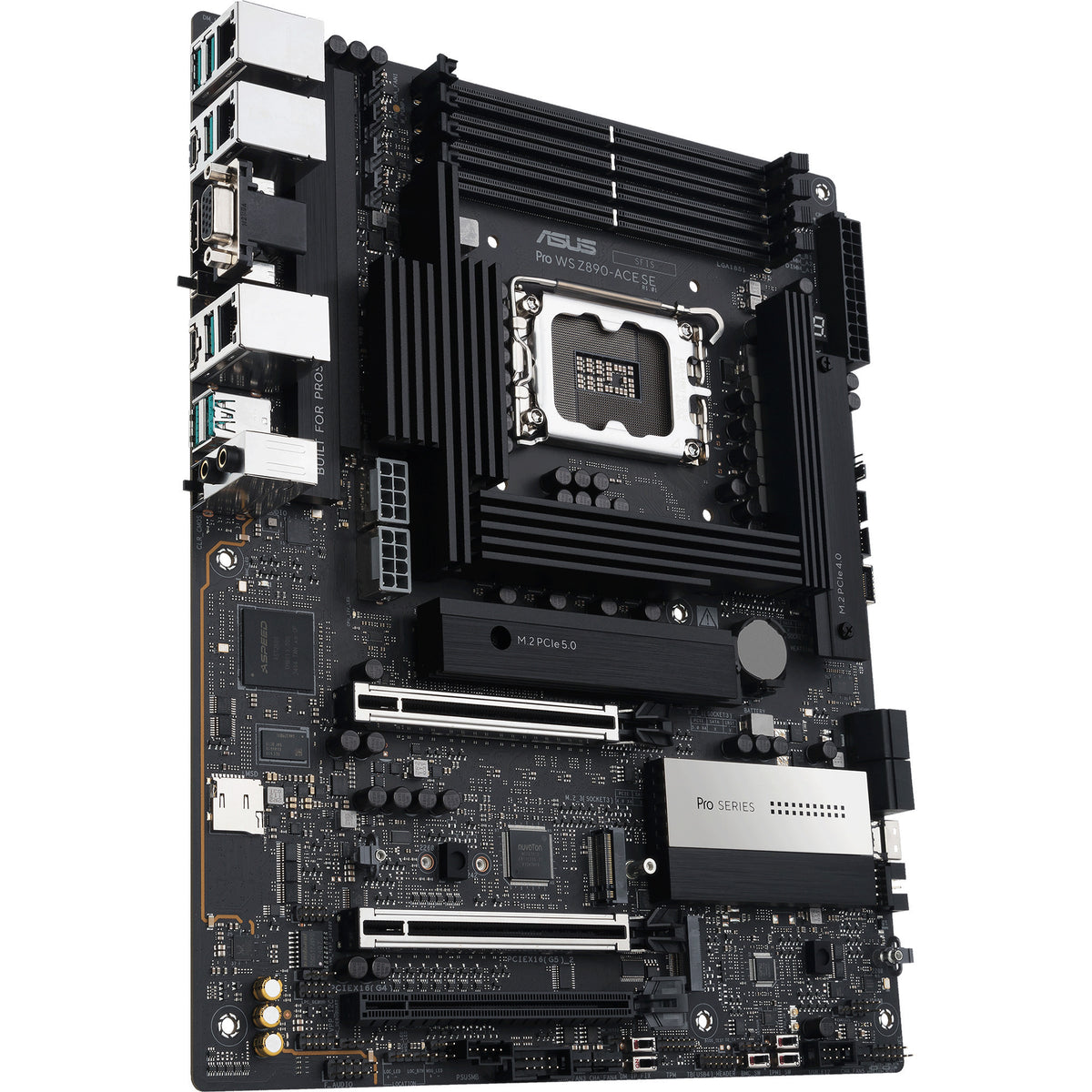 Asus pro ws z890-ace se socket 1851 moederbord (raid, 2.5gb-lan, 10gb-lan, sound, atx)