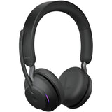 Jabra evolve2 65, ms stereo on-ear headset (zwart, microsoft teams, bluetooth, inclusief laadstation)