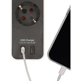Brennenstuhl ecolor 4-voudige stekkerdoos met 2 usb-laadpoorten (meervoudige stekkerdoos usb c met schakelaar en 1,5m kabel)