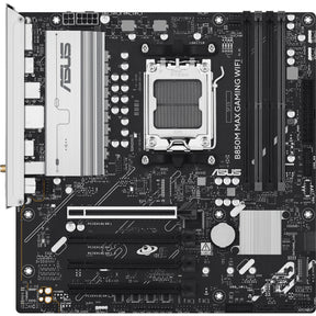Asus b850m max gaming wifi socket am5 moederbord (gbe-lan, wi-fi 6, bt, sound, µatx)