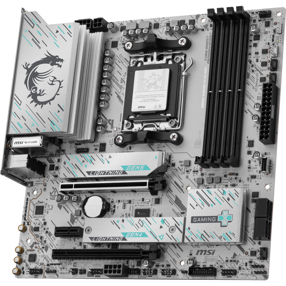 Msi b850m gaming plus wifi socket am5 moederbord (raid, 5gb-lan, wi-fi 7, bt, sound, µatx)