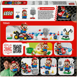 Lego ® super mario™: mario kart™ – interactieve ® mario™ en standaardkart - 72043