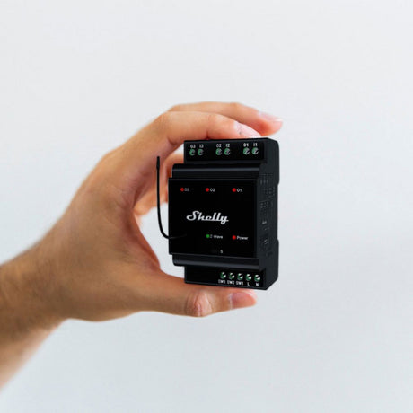 Shelly qubino wave pro 3 relais (zwart, z-wave)