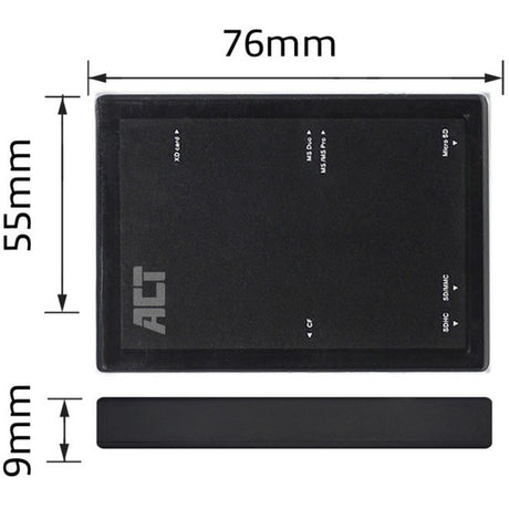 Act connectivity externe usb 3.2 gen1 (usb 3.0) kaartlezer (zwart)