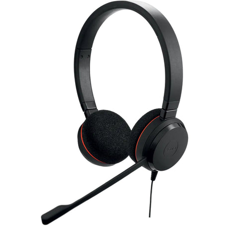 Jabra evolve 20, ms on-ear headset (zwart, usb-c, usb-a, stereo)