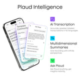 Plaud note pro dicteerapparaat (zwart, 64 gb, bluetooth (ble 5.4), dual-band wi-fi (2.4ghz 5ghz))