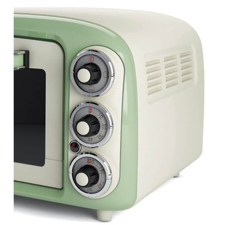 Ariete vintage elektrische oven 0979 04 mini bakoven (groen, 18 liter)