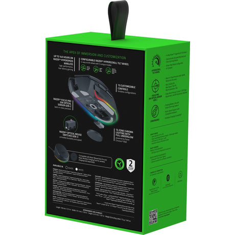 Razer basilisk v3 35k gaming muis (zwart, 35000 dpi, chroma rgb)