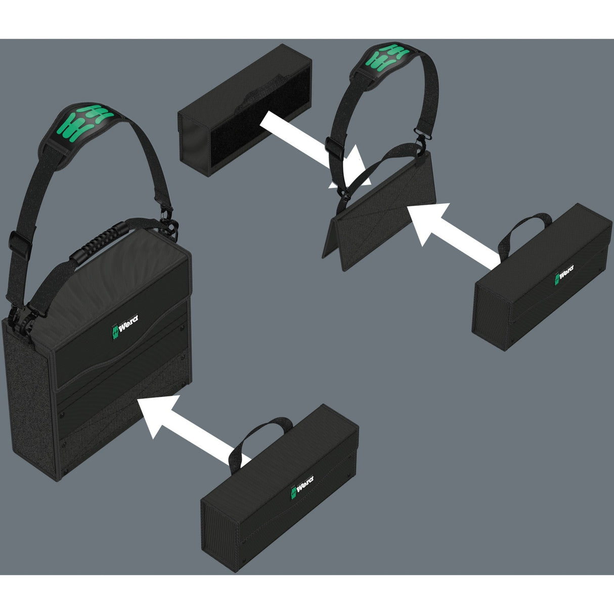Wera 2go 3 gereedschapsbox (zwart)