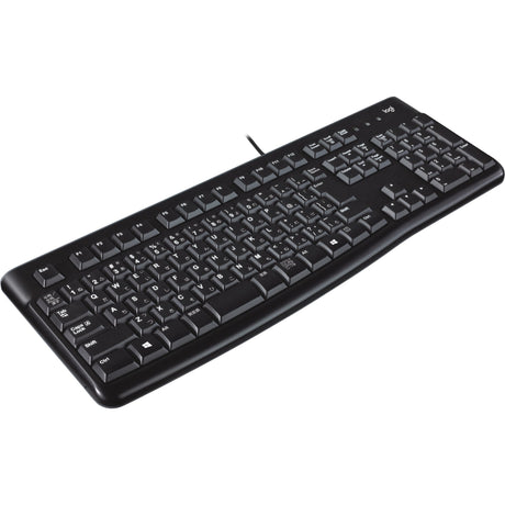 Logitech keyboard k120 for business (zwart, eu lay-out (qwerty), rubberdome, 100%)