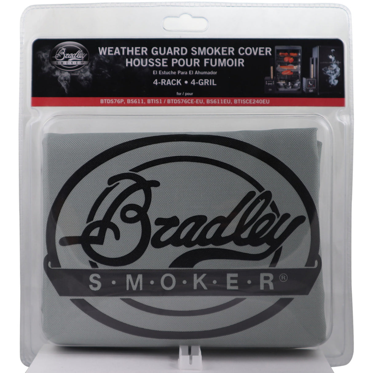 Bradley weerbestendige hoes 4 rack beschermkap (grijs, voor 4 rack - original smoker bs611eu )