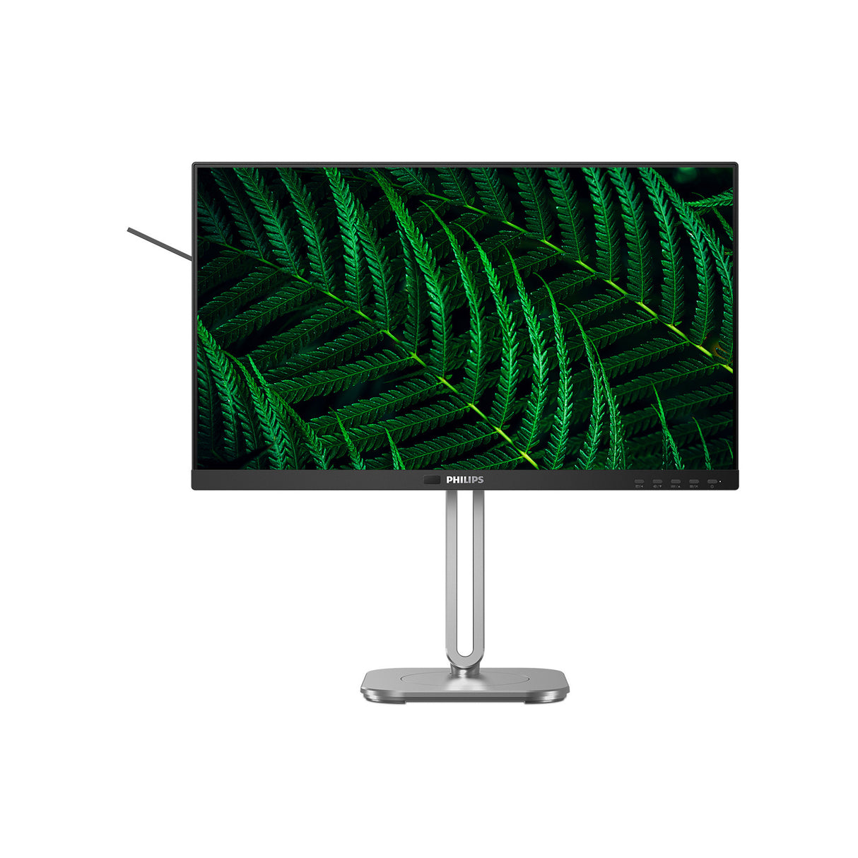 Philips 24b2g5301 23.8 monitor (zilver zwart, vga, hdmi, displayport, usb-c, lan, audio, 100 hz)