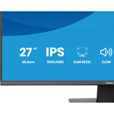 Iiyama prolite x2793hsu-b1 27 monitor (zwart (mat), 120 hz, hdmi, displayport, usb, audio)