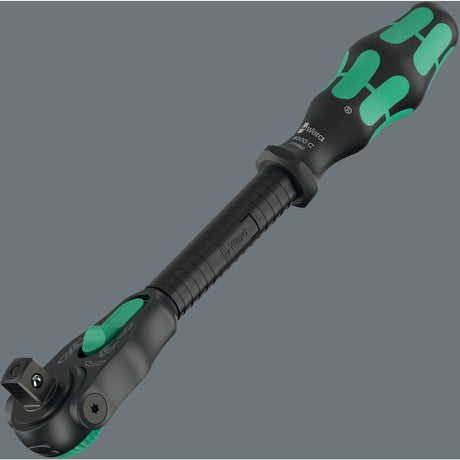 Wera 8000 c black edition zyklop speed ratel met 1 2 aandrijving (zwart groen)