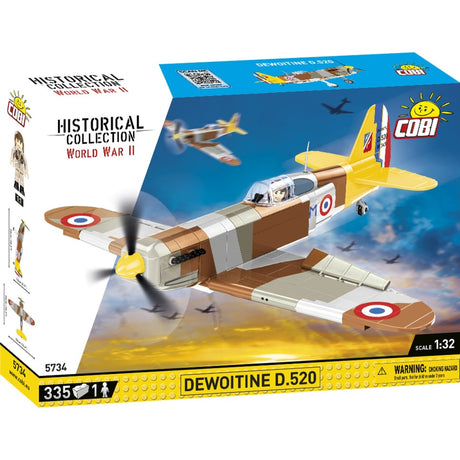 Cobi historical collection - dewoitine d.520 constructiespeelgoed (schaal 1:32)