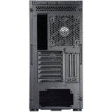 Silverstone sst-sed1-b midi tower behuizing (zwart | 2x usb-a | 1x usb-c)
