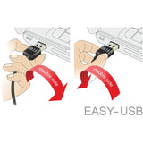 Delock usb2.0 a 90° > usb micro-b kabel (zwart, 5 meter)