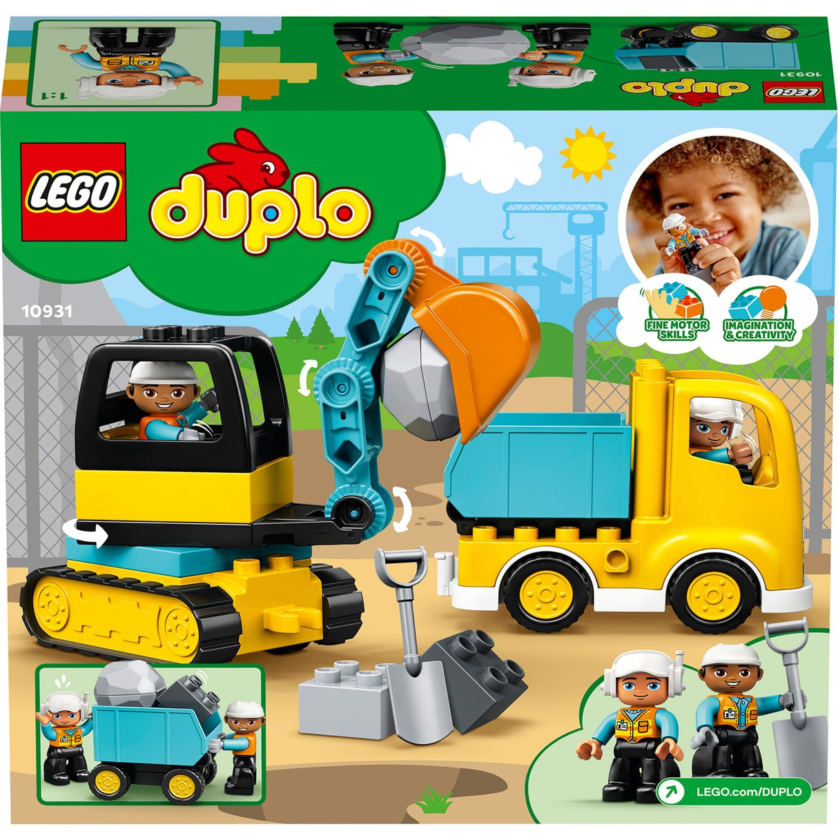 Lego duplo truck tracked excavator 10931