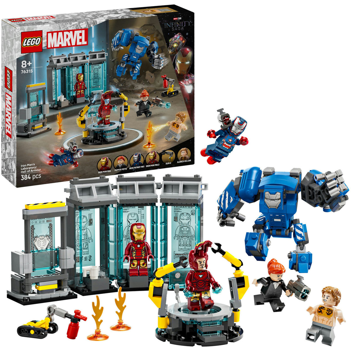 Lego marvel iron mans laboratorium: harnasruimte set - 76315