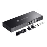 Tp-link omada sg2218p jetstream 18-poorts gigabit smart switch (zwart, 16x poe+, 2x gigabit sfp)