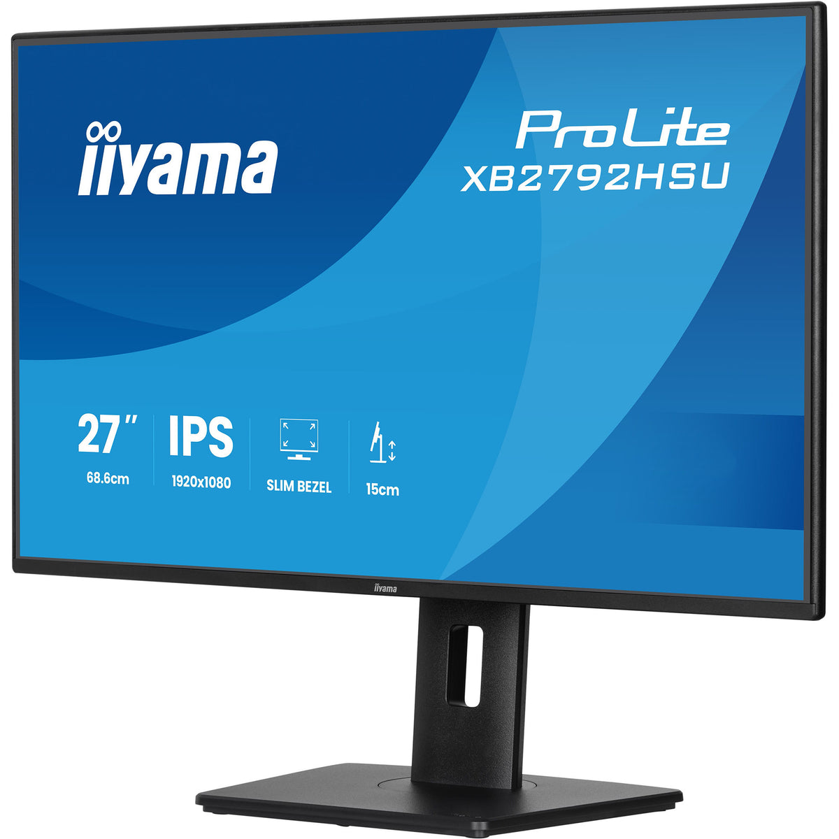 Iiyama prolite xb2792hsu-b1 27 monitor (zwart (mat), 1x displayport, 1x hdmi, 2x usb-a, 120 hz)