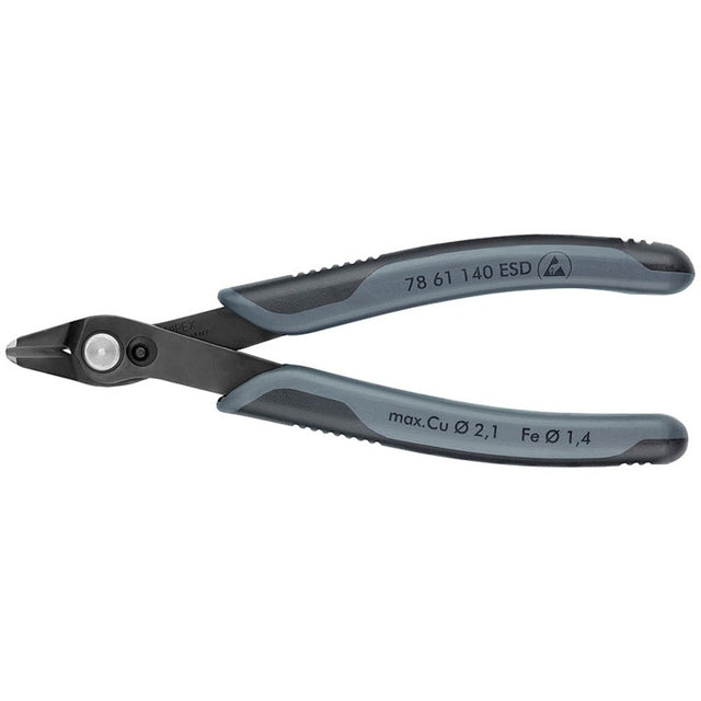 Knipex electronic super knips xl esd 78 61 140 esd elektronica-tang (grijs)