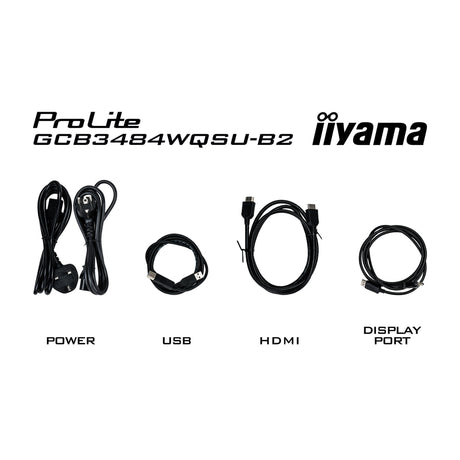 Iiyama g-master red eagle gcb3484wqsu-b2 34 curved ultrawide gaming monitor (zwart, 1x displayport, 2x hdmi, 2x usb-c, 2x usb-a)