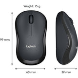 Logitech m220 silent muis (grijs, 1000 dpi)