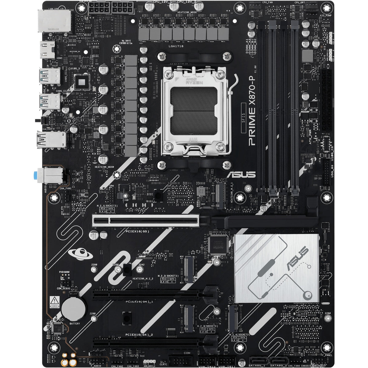 Asus prime x870-p socket am5 moederbord (2,5gb-lan, sound, atx)
