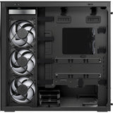Arctic xtender vg midi tower behuizing (zwart (mat) | 2x usb-a | 1x usb-c | rgb | tempered glass)