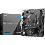 Msi pro h610m-e ddr4 socket 1700 moederbord (zwart, gb-lan, sound, µatx)
