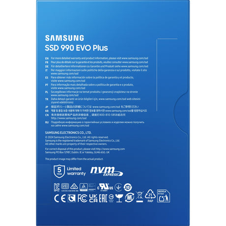 Samsung 990 evo plus 1 tb ssd (mz-v9s1t0bw, pcie 4.0 x4 5.0 x2, nvme 2.0, m.2 2280)