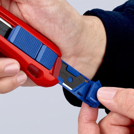 Knipex cutix universele mes stanleymes (rood blauw, incl. 2 mesbladen)