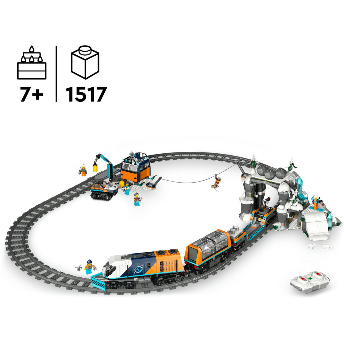 Lego city onderzoekstrein op de noordpool voertuig speelgoed - 60470