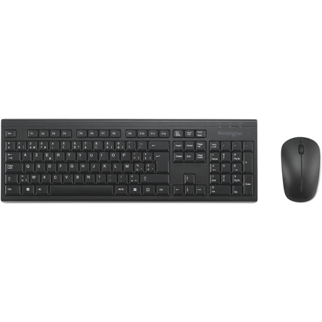 Kensington km150 eq wireless desktop set desktopset (zwart, us lay-out (qwerty), membraan, 100%, 1200 dpi)