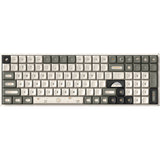 Iqunix f97 hitchhiker wireless mechanical keyboard (grijs, us lay-out (qwerty), cherry mx brown, 96%, rgb leds, hot-swappable, pbt, 2.4ghz | bluetooth 5.1 | usb-c)